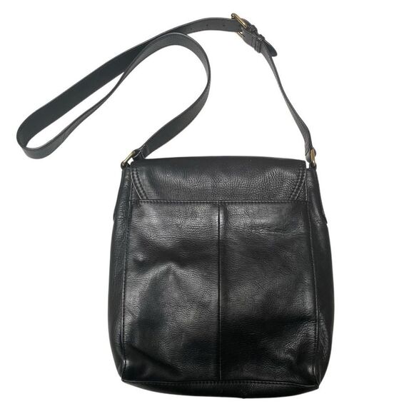 Frye Leather Crossbody Bag Claude Messenger Pebbled Black - Picture 5 of 15